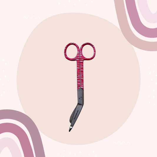 Pink Zebra Print Lister Bandage Scissors