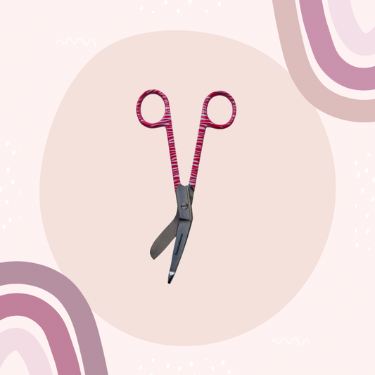 Pink Zebra Print Lister Bandage Scissors