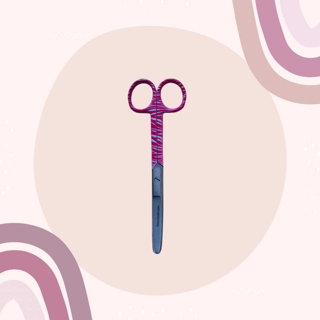 Pink Zebra Print 5.5" Bandage Scissors