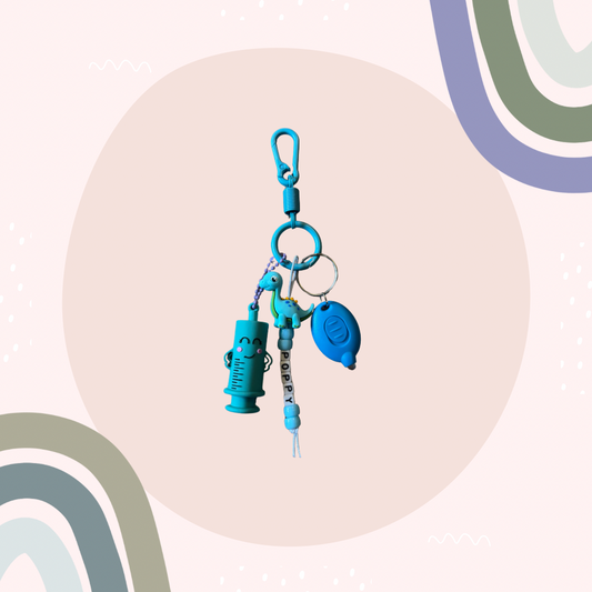 Blue Dinosaur Ampoule Breaker Keyring